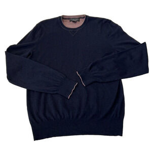 The Men's Store Bloomingdale's Wool/Cashmere Crewneck Sweater Size M Navy